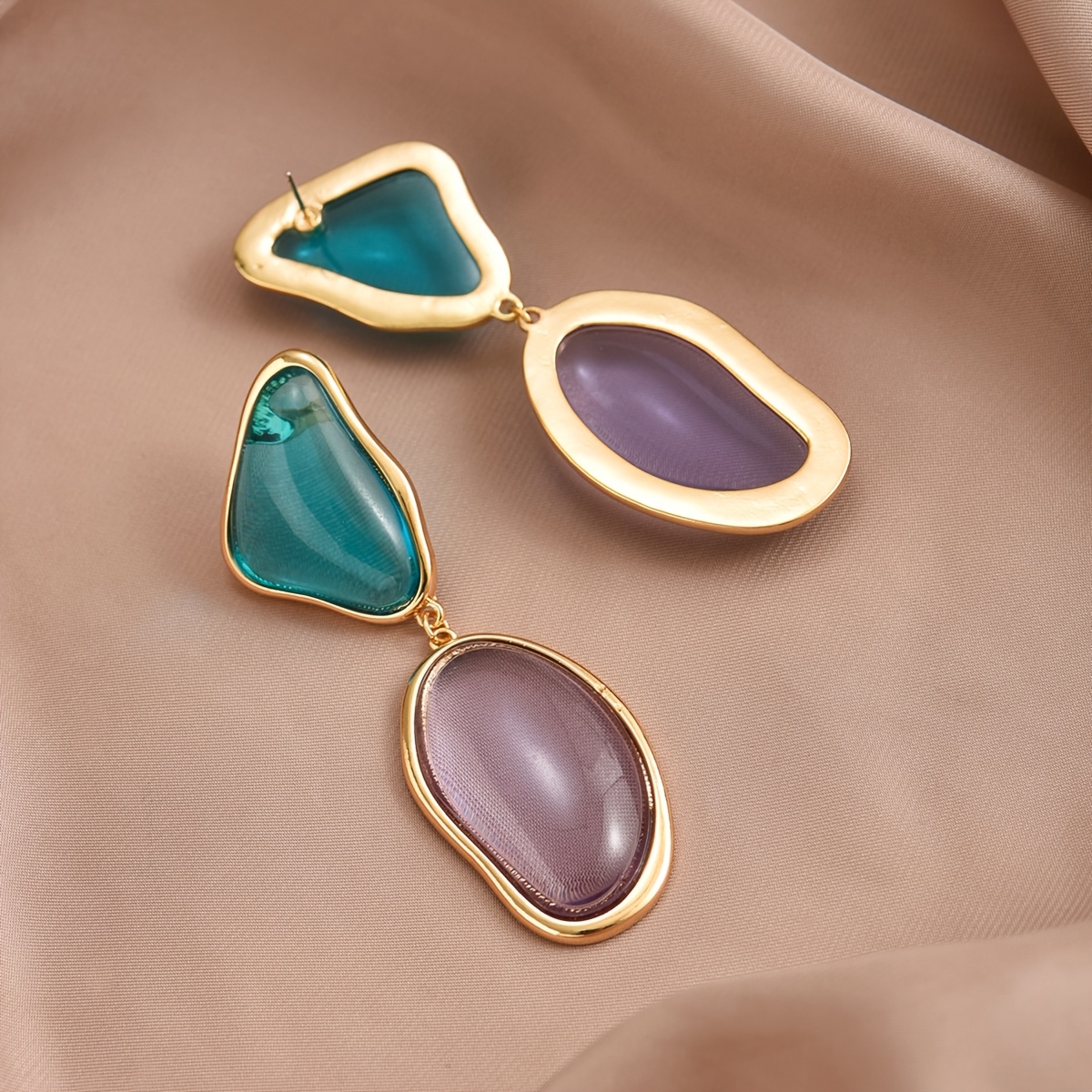 Women's Irregular Geometric Stud Earrings, Summer Style
